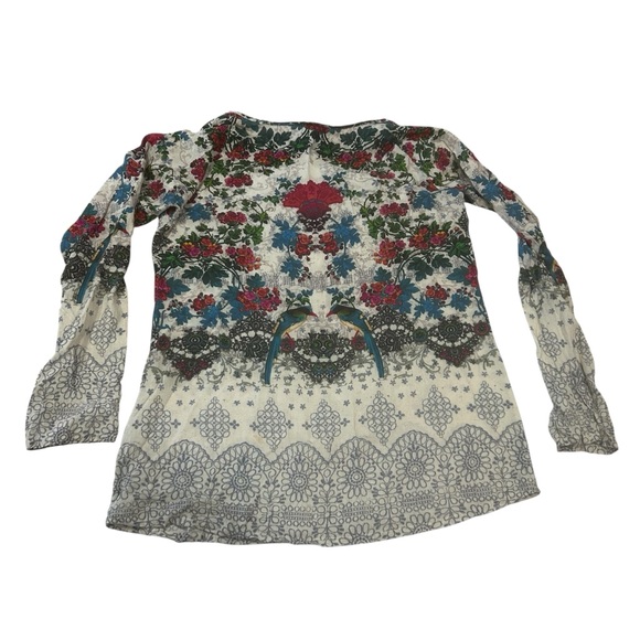 Johnny Was pullover top women’s size XS tropical birds summery vacation casual - Picture 7 of 16